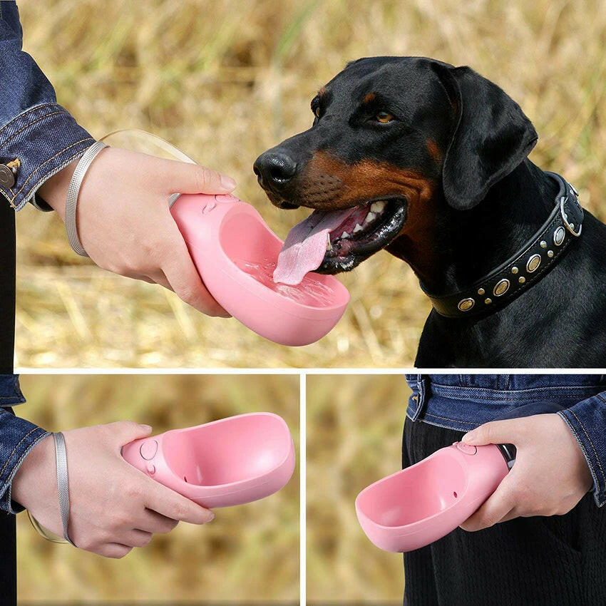 Botella de agua para mascotas, comedero portátil para perros y gatos, dispensador de agua para viajes al aire libre para cachorros, suministros para mascotas