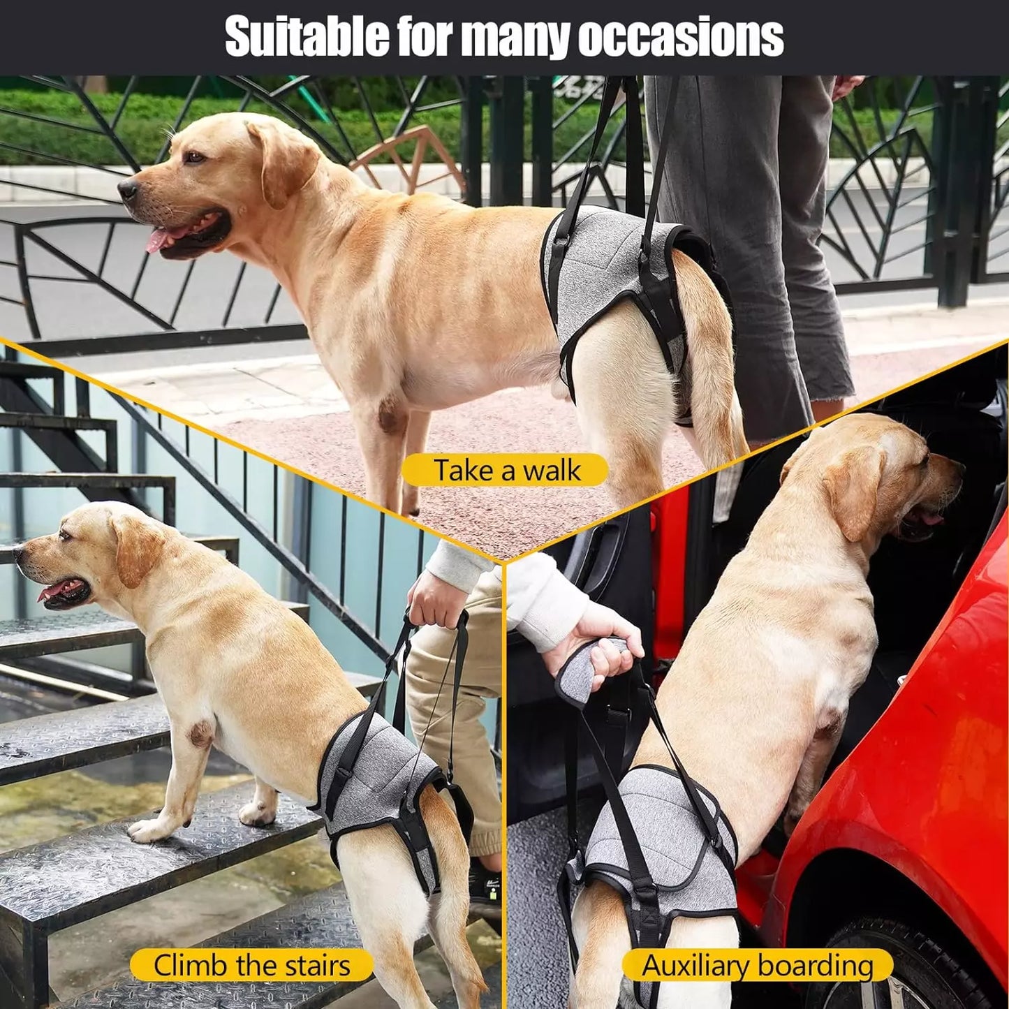 Arnés para perros Help Em Up para patas traseras para perros mayores con patas traseras débiles, discapacidades, artritis o recuperación del ligamento cruzado anterior