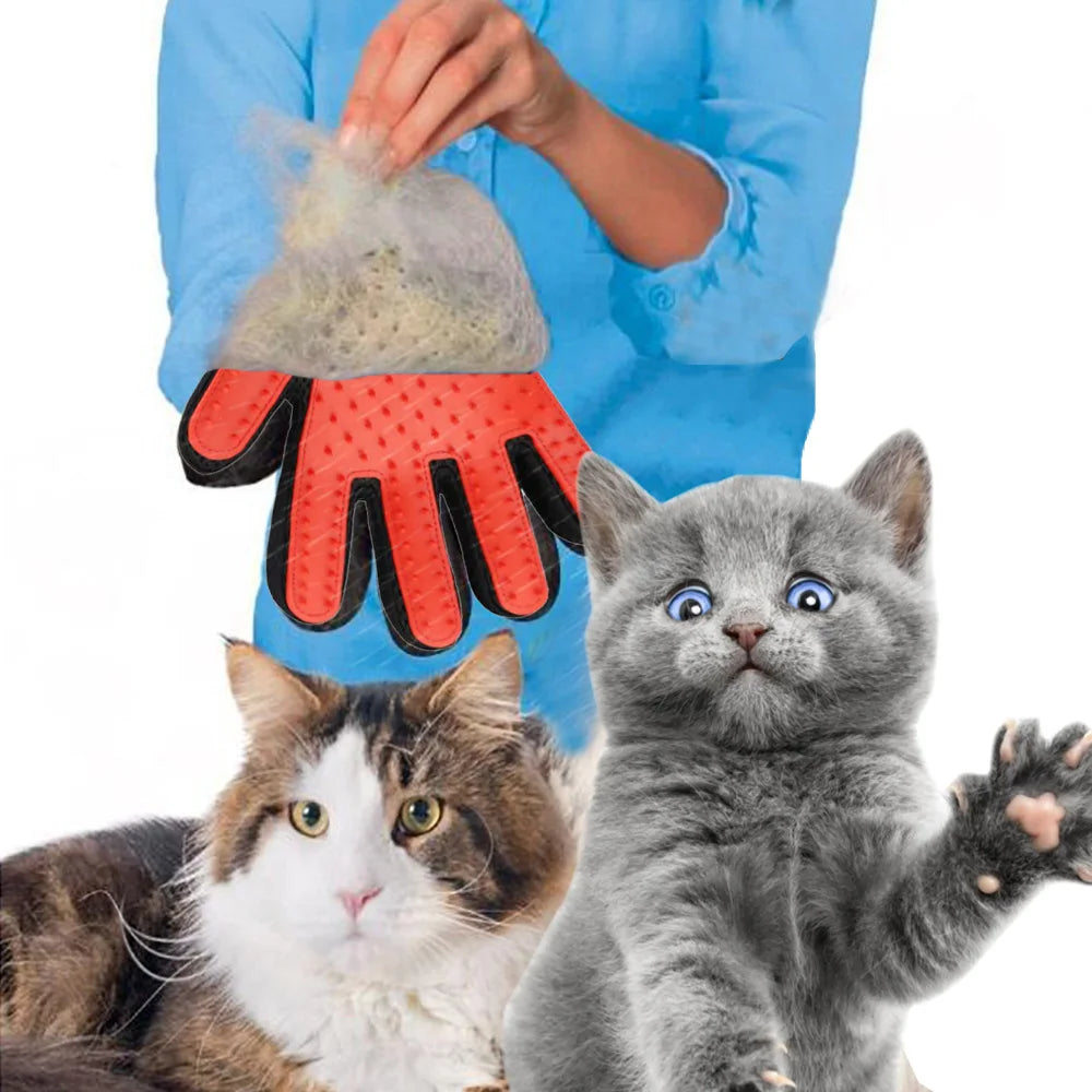 Guantes para el cuidado del cabello de perros Cepillo para perros Peine de limpieza Masaje Cepillo para quitar el pelo Guantes para quitar el pelo Peine para el pelo de gato Suministros para mascotas