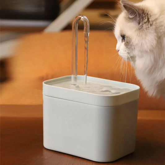 Fuente de agua para gatos con filtro automático, bebedero eléctrico silencioso USB para gatos, tazón de 1,5 l, bebedero con filtro de recirculación para gatos, dispensador de agua para mascotas