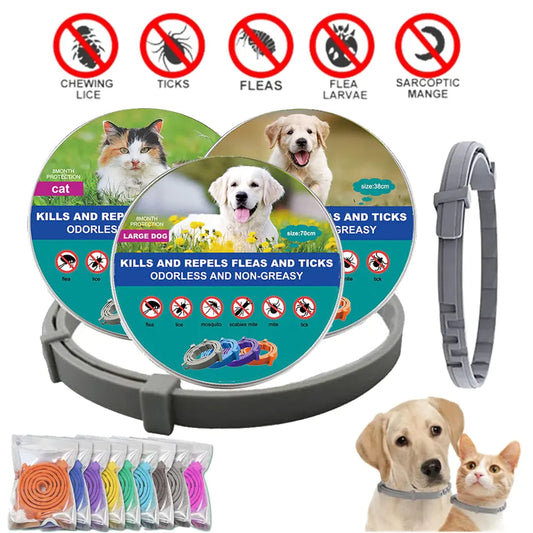 Collar para perro ajustable antiparasitario